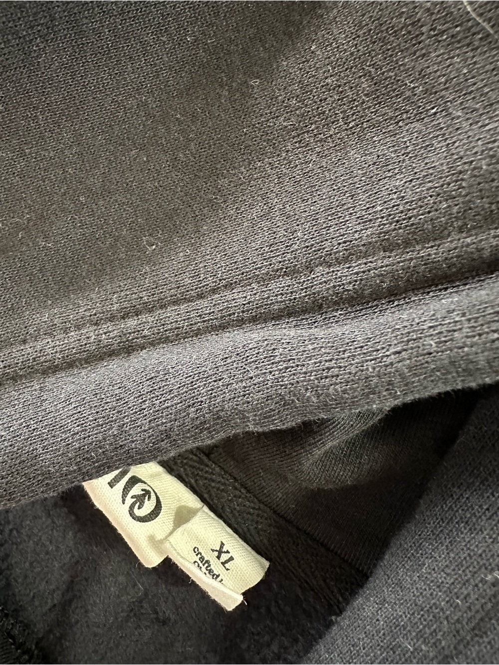 Tentree  Black Men's Pullover Hoodie with Small Tree Crest - Picture 3 of 4